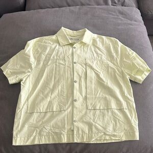 Zara Pale Yellow Shirt Jacket